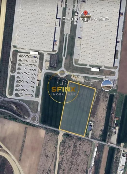 Teren 40000 mp autostrada A1 langa depozitele Emag si CTPark