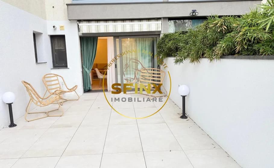 Floreasca Residence, first rental, furnished, ground floor with 37 sqm terrace