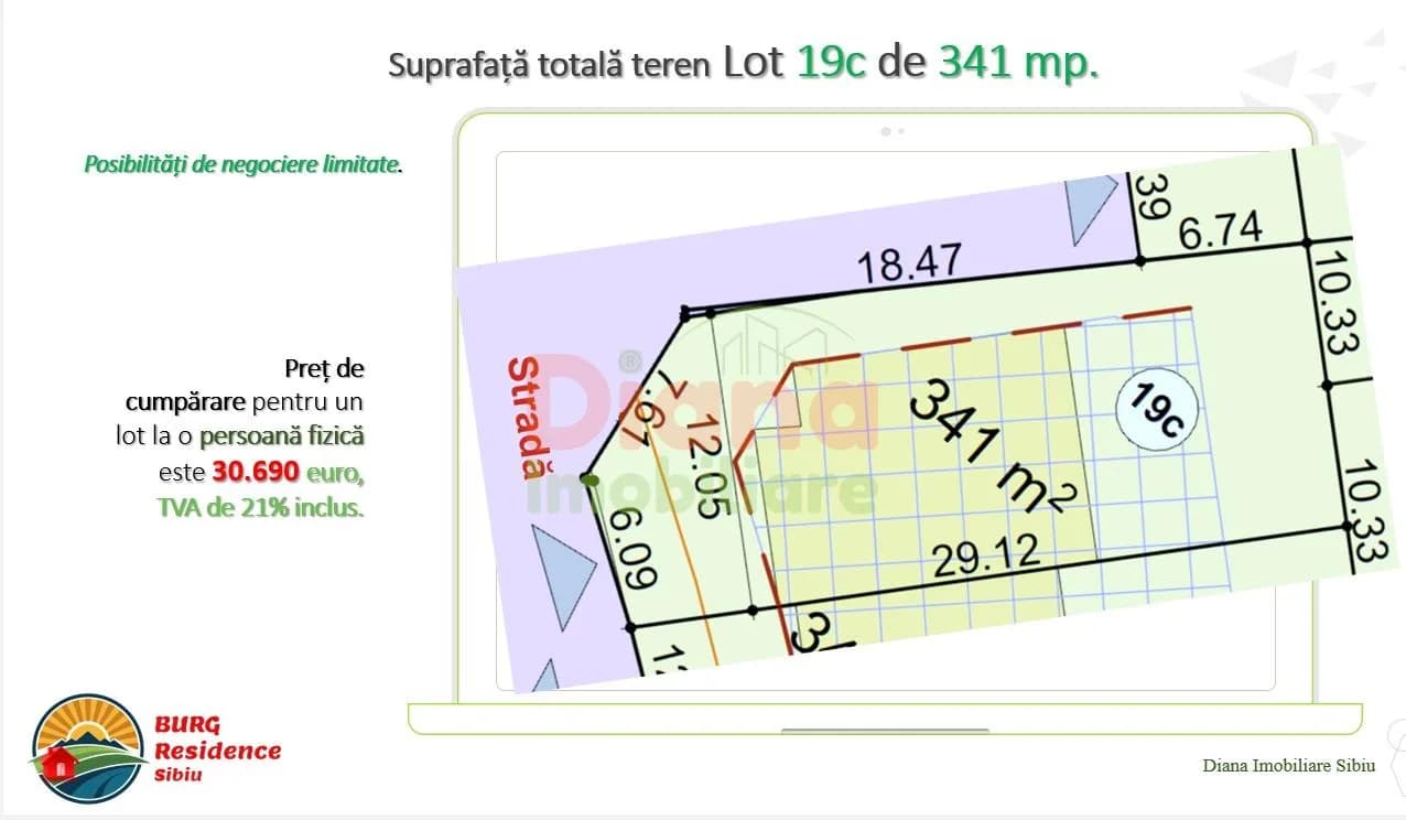 Acum! Cumpără lot de teren constucții casa în Sibiustr Viile Sibiului
