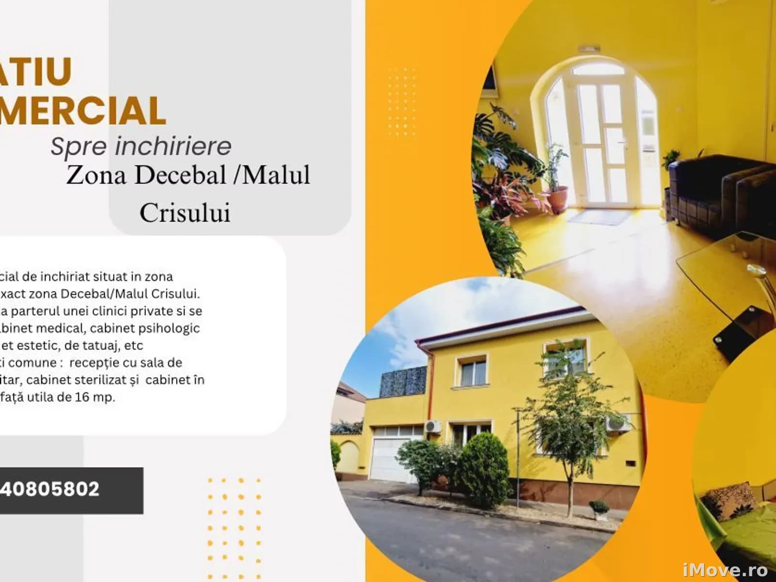 Spre inchiriere, spațiu comercial, in zona semicentrală zona Decebal !