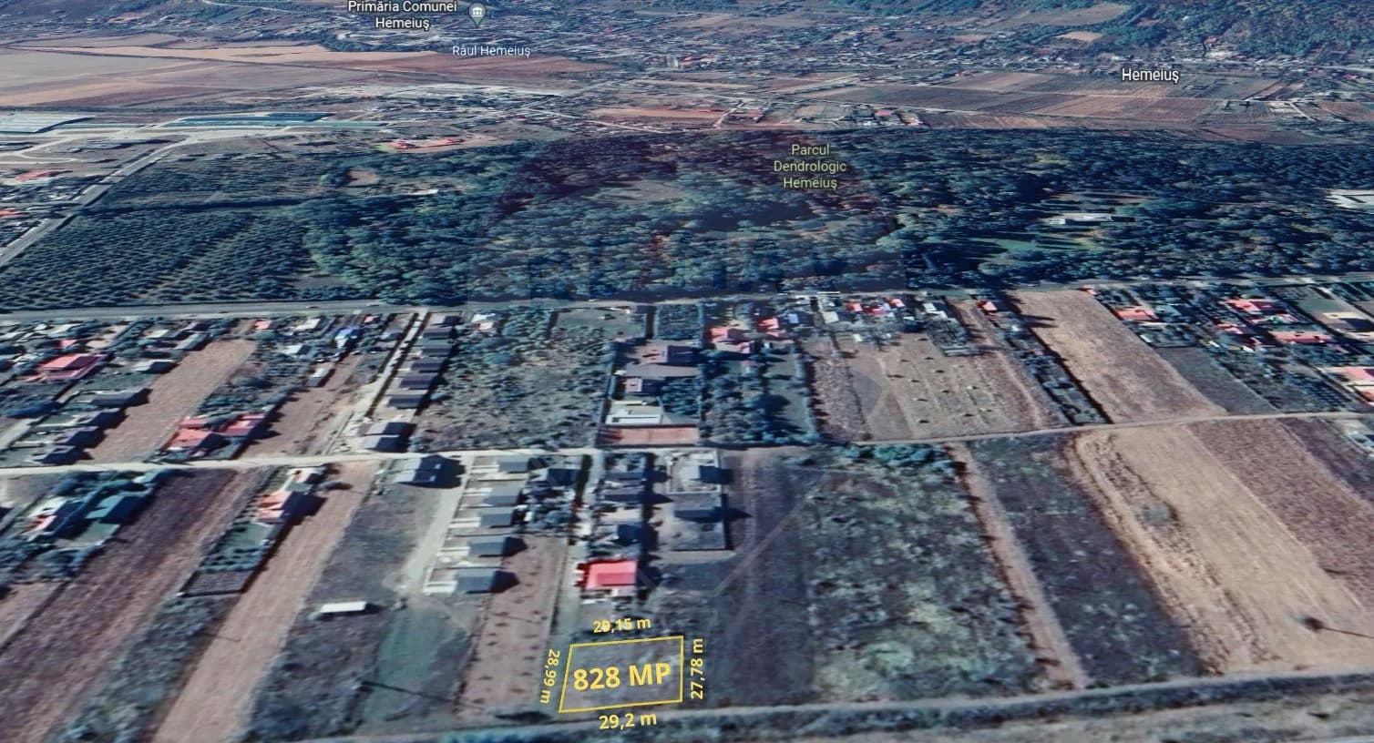 Teren intravilan 828 m.p. de vânzare Lilieci, Com. Hemeiuș