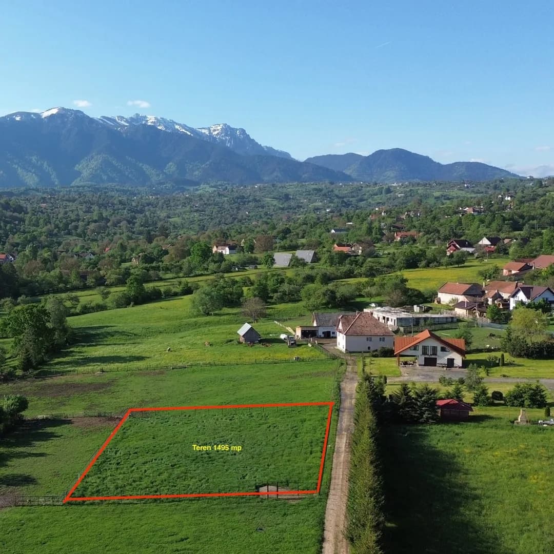Teren intravilan 1.495 mp | Bran- Tohanu Nou | Vedere Bucegi | Deschidere 45 m