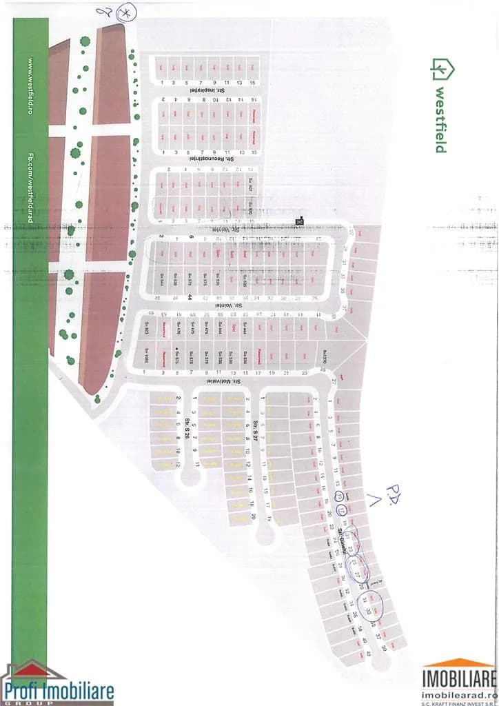 2 parcele de 400mp in Westfild pt.case noi