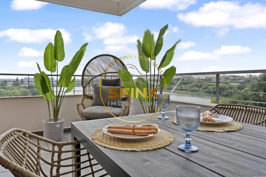 Tei, 3 room apartment for rent, 23sqm terrace, view to lake, parking